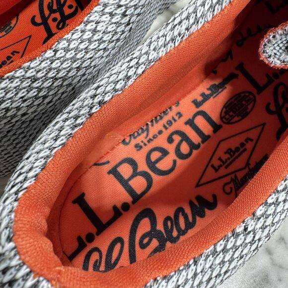 LL Bean Men's Higgins Beach 4-Eye Slip-On Shoes Size 8 Medium Gray Comfort Beach - Picture 11 of 13